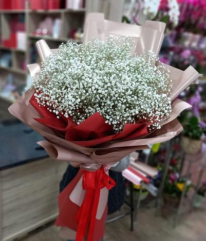 Букет цветов из: Гипсофила в Победе