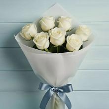 Букет 7 Белых роз Эдлесс Лав #REPLACE_PRED# Победе