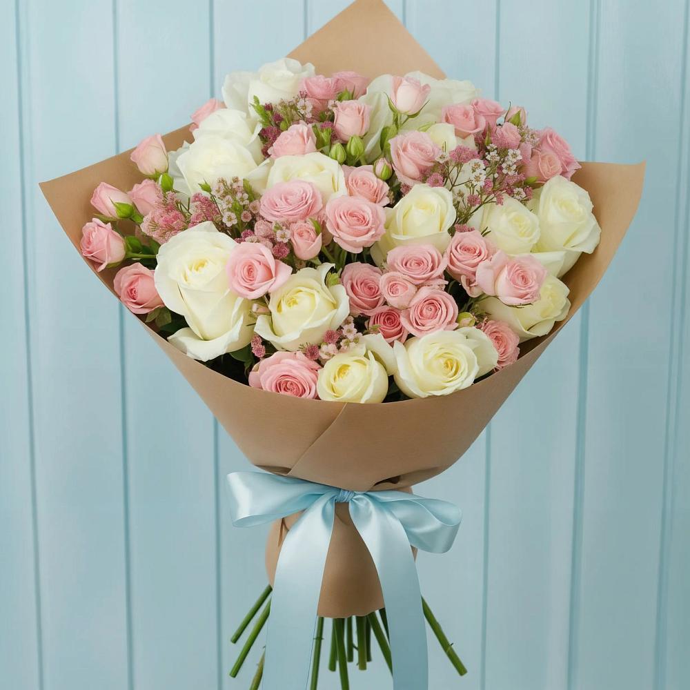 Букет цветов из: Розы в Победе