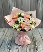 Букет цветов из:  Гвоздики, Розы и Хризантемы в Победе