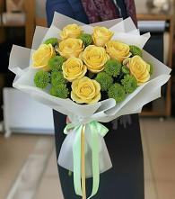 Букет цветов из:  Хризантемы и Розы в Победе