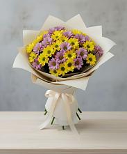 Букет цветов из:  Хризантемы в Победе