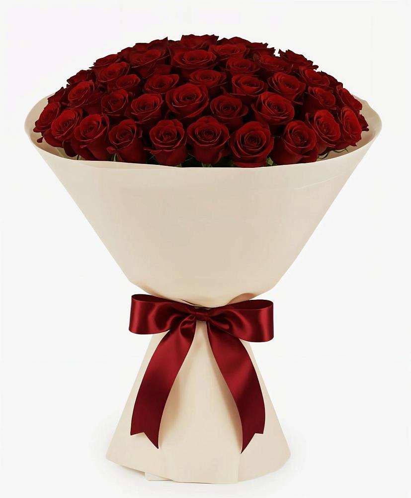 Букет 101 Бордовая роза Блэк Бакарра в Победе