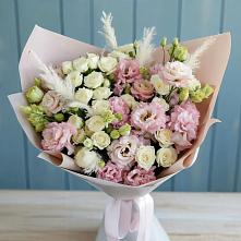 Букет цветов из:  Альстромерии и Розы в Победе
